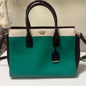 Kate Spade Teal and Black Satchel